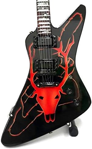 Mini guitar collection natural wood - Metallica - James Hetfield - Elk Skull