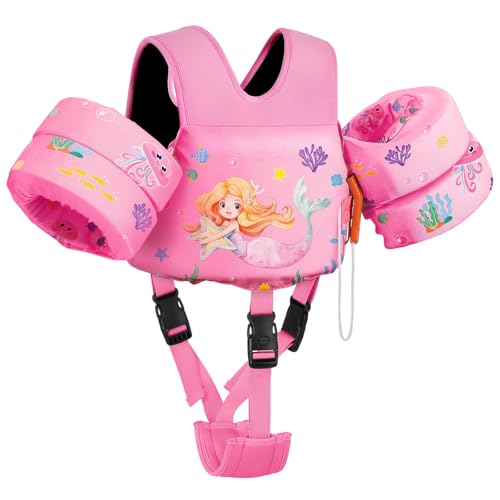 MoKo Toddler Swim Vest for 15-30lbs, Arm Floaties Water Wings for Pool