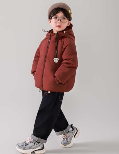 Boys Down Coat Kids Hooded Padded Jacket Toddler Outdoor Heavyweight Warm Outerwear4
