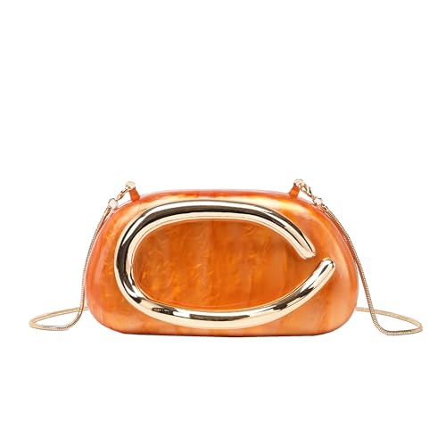 Image of Acrylic Clutch Purse for Women Marbling Evening Wedding Handbags Acrylic Shell Box Purses for Party Prom Cocktail