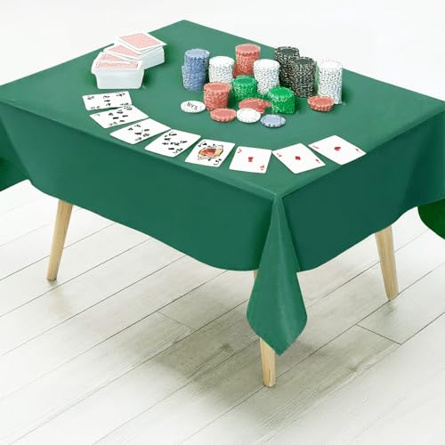 Byour3 - Paño Verde De Juego para Mesa - Cuadradas O Rectangulares Cartas De Poker Torneo Burraco Mantel De Tómbola Navideña Protector para Juegos De Mesa Billar Verde (12 plazas 250x150 cm)