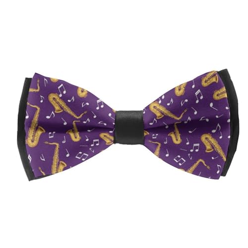 Supdreamc Men’s Solid Polyester Bow Tie Pre-Tied for Christmas Graduation Party Decoration