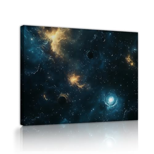 Art mural nébuleuse univers pour salon et chambre ado décoration spatiale sur toile YUNART