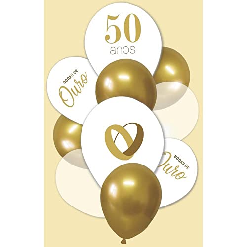 Kit de balões - Bodas de Ouro