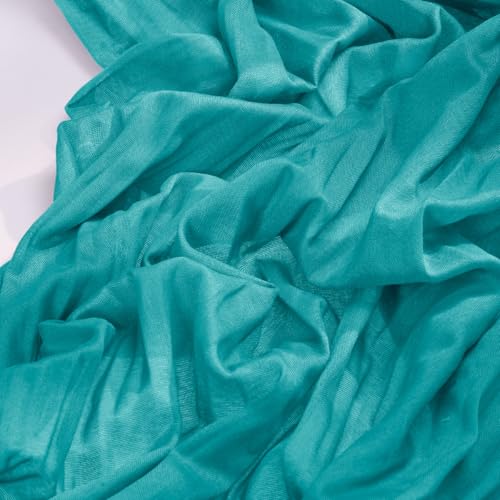 Image of Socomi 2pcs Teal Blue Spring Cheesecloth Table Runner Boho Rustic Gauze 120 inch 10FT Cheese Cloth Runner for Wedding Party Baby Shower Birthday Home Decor