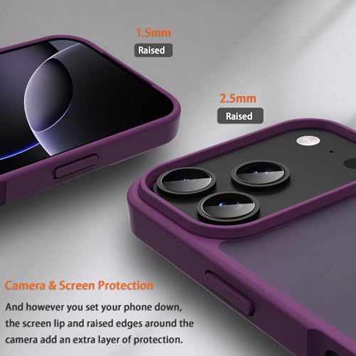 Image of iPhone 18 pro max /17 pro max Case,Translucent Matte(deep Purple)