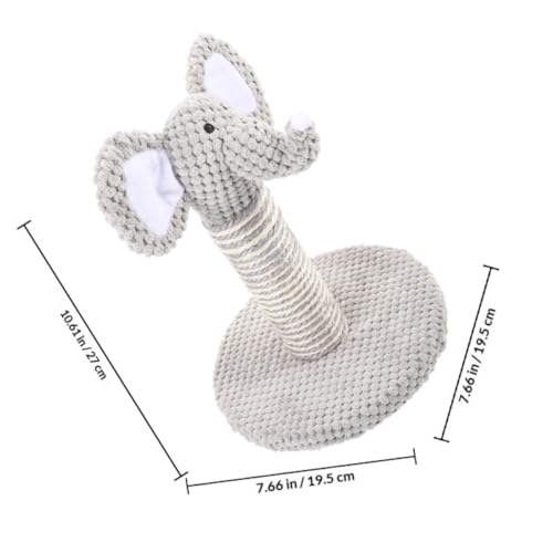 Set de 2 postes rascadores para gatos diseño elefante y cebra miniatura 2