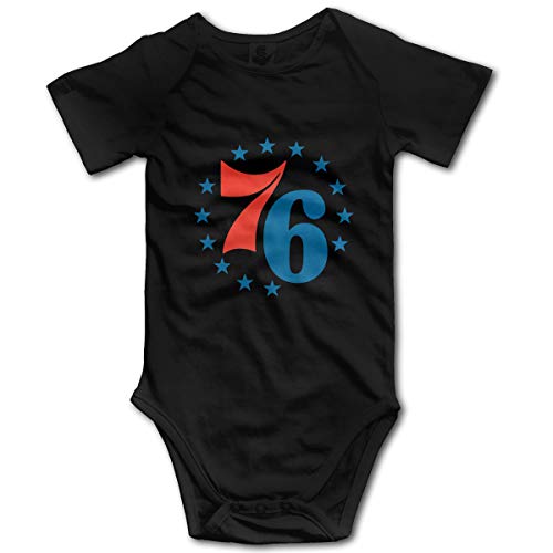 Image of Makeheal Spirit of 76ers (Blue Stars) Baby Climbing Clothes Short Sleeved Comfortable Soft Cotton 100%