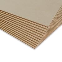 PEGBOARD MDF Zuschnitte 30x21cm - 12 x MDF-Platten 3 mm unbehandelt - Made in Germany