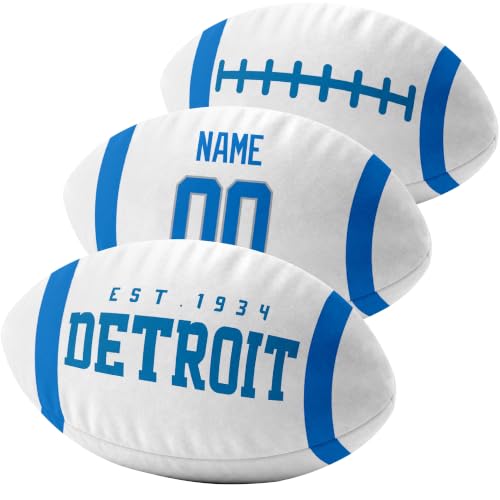 Image of ANTKING Detroit Throw Pillow 2 Packs Custom Name Number Gifts | Personalized Gift for Youth for Birthday Christmas