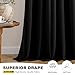 MIULEE Black Blackout Curtains for Bedroom Living Room 84 Inches Long 2 Panels, Thermal Insulated Room Darkening Drapes Solid Grommet Top Noise Reduction Light Blocking Halloween Window Treatments