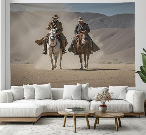 Tenture style cowboy de l'ouest à cheval pour une décoration de chambre vintage unique