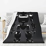 Tacto súper suave: con un acabado aterciopelado, las mantas con estampado de robot negro ofrecen una experiencia táctil sin igual. Son resistentes al encogimiento y a las arrugas, asegurando una calidad duradera y facilidad de cuidado.
