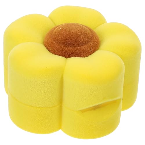 STOBAZA Boîte à Bagues en Velours Jaune Fleur Petite Boîte à Bijoux pour Bagues et Boucles D’Oreilles Organisateur Compact et Léger pour Voyage Fiançailles et Mariage – vue 7
