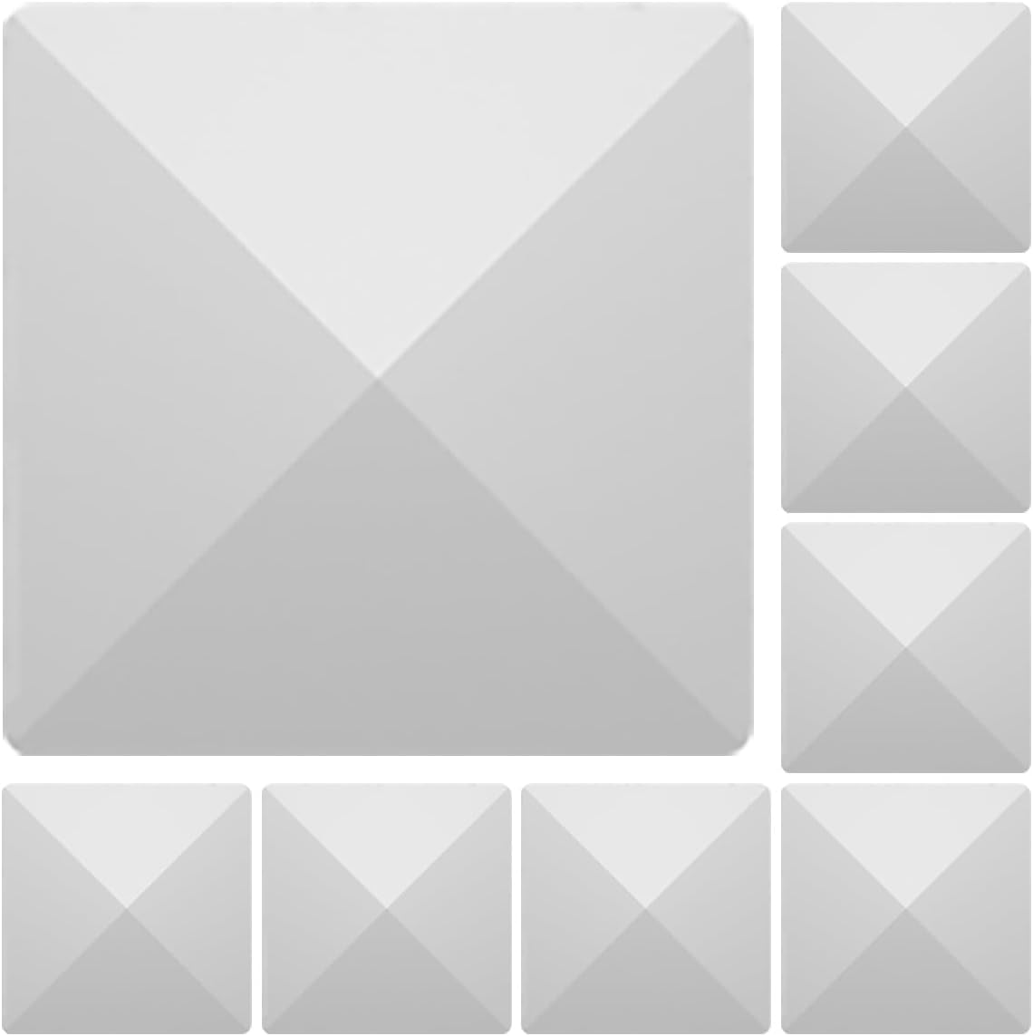 4x4 Vinyl Fence Post Caps, White PVC Decorative Pyramid for Actual 4"x4" Vinyl Posts – Not for Wood Post (8-Pack)