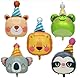 Tierkopf Folienballon, 2pcs Koala Luftballons, Folienballon Tiere, Koala Kopf Folienballons, Folienballons Waldtiere, Koalas Deko Geburtstag Ballon, für Junge Mädchen Geburtstag Deko