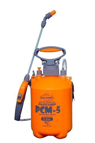 Image of Pad Corp PCM5 High Pressure 5 Litre Sprayer Pump for Plants Gardening Cleaning Sanitizing Pest Control | Lightweight & Versatile Hand Pressure Sprayer for Home Garden Small Farm Nursery Use (PCM-5)