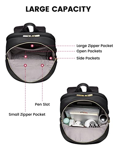 Lovevook Travel Laptop Backpack Women, 15.6 Inch Anti-Theft Water Resistant Computer Back Pack, College Work Teacher Nurse Bag With Usb Charging Port, Large Capacity, Black #TOP1