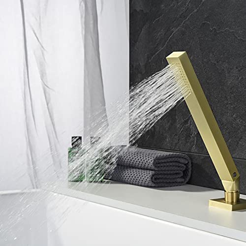 Mitigeur de bain en laiton rotatif double commande finition dorée - 6