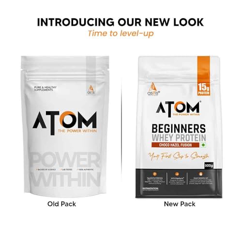 Image of Asitis Nutrition ATOM Beginners Whey Protein 500g | Accelerates Muscle-building | Increases Body Strength