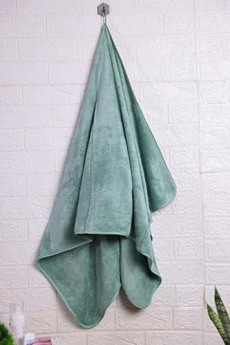 Image of Fezora Microfiber Bath Towel for Men & Women - Large Size 70x140 cm, 400 GSM, Ultra Soft, Quick Dry, Lightweight & Super Absorbent Towel for Bathroom, Gym, Spa, Travel & Swimming (Firozi)