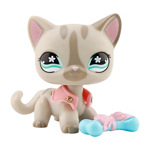 Us Lps Shorthair Cat 468 Grey Stripe Blue Flower Blue Eyes Kitty Kitten Rare Old Lps Pets Toy Action Figure Collectable Kids Boys Girls Christmas Birthday Gift Pack #TOP11