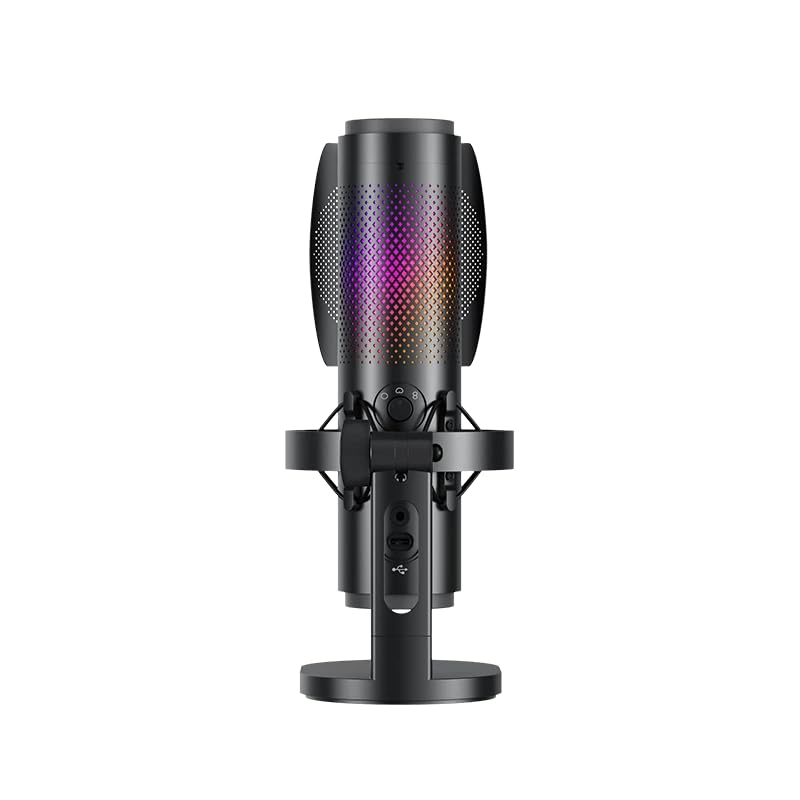 Image of BOYA K9 RGB USB Type C Microphone for YouTube | Gaming Set | Microphone for Recording | Gaming Mic for Pc | Condenser Mic with Desktop Stand Compatible with Windows and Mac Computers. (BY-K9)