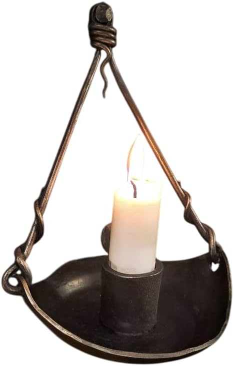Rustic Hand-Forged Iron Candle Sconce – Handmade Medieval Wall Decor for Home