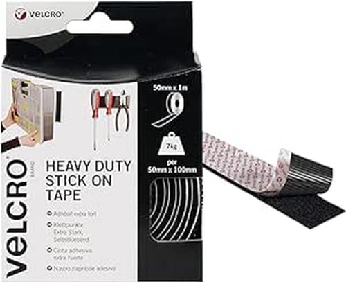 Velcro Brand Vel-Ec60241 Taśma, Czarny, 50mm x 1m