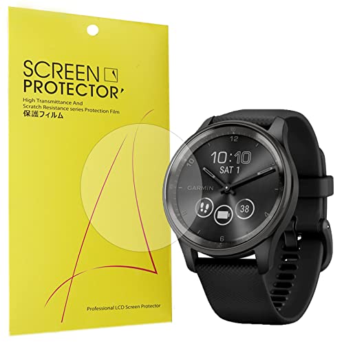Lamshaw Compatible for Garmin vivomove Trend Screen Protector, [6 Pack] Full Coverage TPU Clear Film Compatible with Garmin vivomove Trend 40 mm Smartwatch (6 Pack)