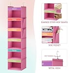 YOUDENOVA Weekly Clothes Organizer for Kids, Hanging Closet Organizer, Pink - Image 5