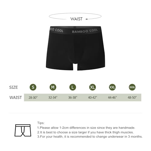 Bamboo Cool 001 Men’S Underwear Boxer Briefs Soft Comfortable Bamboo Viscose Underwear Trunks (4 Pack) (M thumb #6
