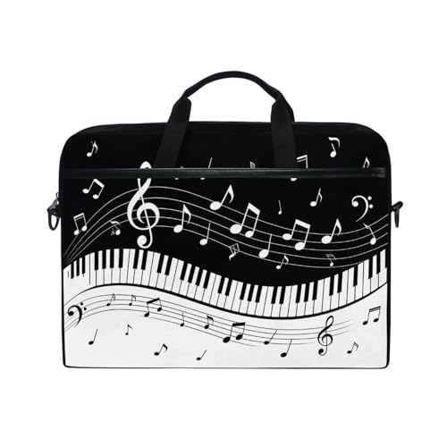 Funda para portátil 15 pulgadas MRMIAN negra con notas musicales
