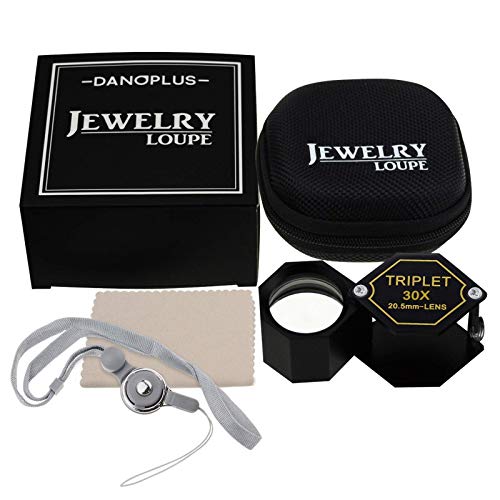 30X Magnification Jeweler Loupe Achromatic Triplet Lens Black Gem Jewelry Pocket Magnifier Tool #TOP4