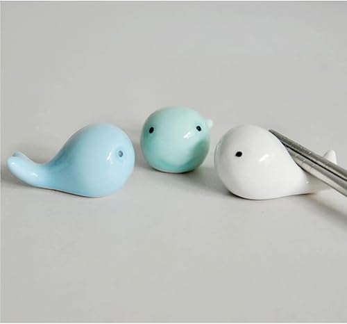 Miniatura 3 de Hemoton Soporte para palillos de cerámica con soporte para palillos de pescado, cubiertos, vajilla de cocina, juego de 6 unidades (azul+ verde +