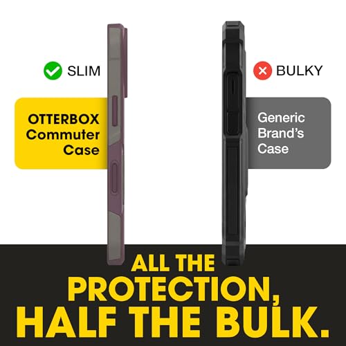 Image of OtterBox iPhone 17 Pro Max (Only) - Commuter Series Case - Built-in MagSafe - Thin, Dual-Layer, Pocket-Friendly, Port Cover - Purple-ish on Purpose