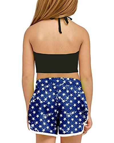Image of Deerose Kids Hawaiian Swim Board Shorts Quick Dry Active Swim Trunk 5-14 Years