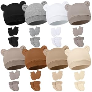 Geyoga 8 Pack Preemie Hats, Mittens...
