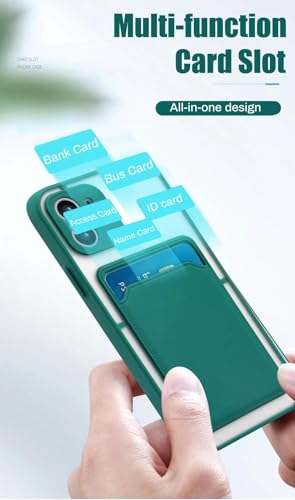 Image of Case Creation for Redmi Note 9 Pro Case with Stand [Military Drop Protection] [3 Stand Built-in Kickstand] Shockproof Slim Translucent Matte Card holder for Xiaomi Redmi Note 9 Pro Phone Cases (Green)