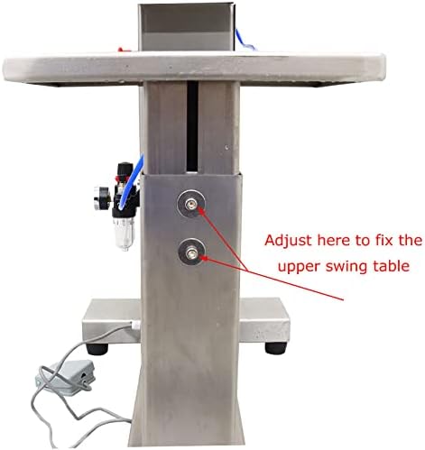 Miniatura 6 de HayWHNKN Máquina de llenado de pasta líquida neumática semiautomática de llenado de pistón horizontal con pie (1.0-10.1fl oz)