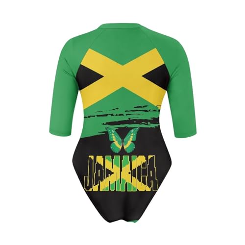 Women Cool One Piece Sexy Deep V Zipper Half Sleeve Swimsuit Elastic Fitting Conservative Sexy Beachwear3