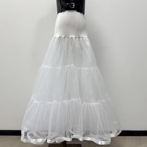 1950s A-Line Long Ankle Length Petticoats Skirts Wedding Half Slips Crinoline Underskirt Vintage Skirt4