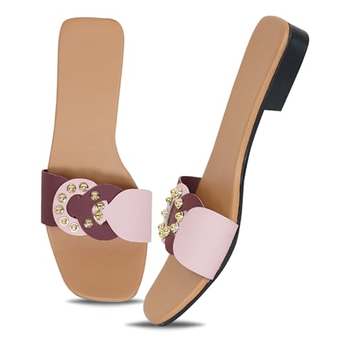 Image of Women's Slippers | Comfortable Flat Chappals for Women with Bow Detail | Stylish Casual Chappals, Trendy Summer Sandals, Comfortable Footwear for Daily Use