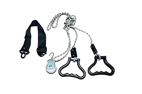 Image of Albio Plastic Handle Overhead Hand Shoulder Pulley Equipment Kit with Rope for Home Gym Exercise and Physical Therapy (Multicolor)