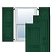 Ekena Millwork RWR12X079CGP Exterior Real Wood Pine Raised Panel Shutters (Per Pair), Chrome Green, 12"W x 79"H