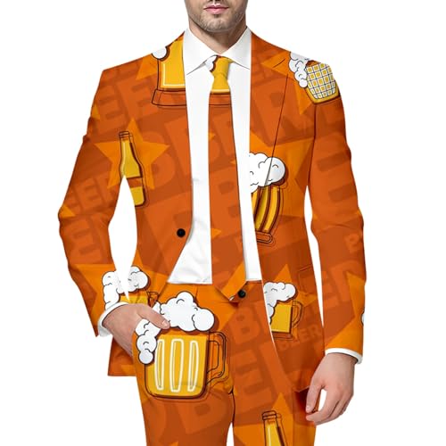 Veste pour homme imprimé bière originale et moderne pour costume de carnaval décontracté