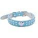 Pet Kingdom 2 Rows Rhinestone Bling Heart Studded Leather Dog Collar For Small Or Medium Pet Collar Blue S