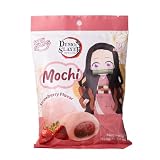 Demon Slayer Strawberry Mochi – 120g (4.23 oz) – Soft & Chewy Japanese Rice Cake – Nezuko Kamado Collectible Anime Snack (1-Pack)