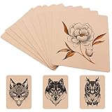 Blank Tattoo Practice Skins - Autdor 10Pcs Fake Tattoo Skin Double Sides 8x6' Fake Skin Tattooing and Microblading Eyebrow Practice Skin for Tattooing Supplies Beginners and Experienced Artists