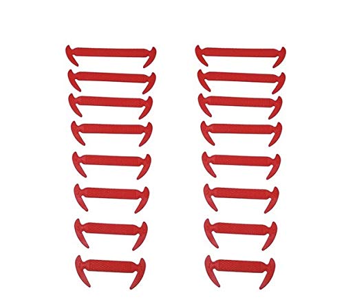 Elastic Silicone Laces  high Quality Laces Replacement for Trainers Trainers Trainers. red